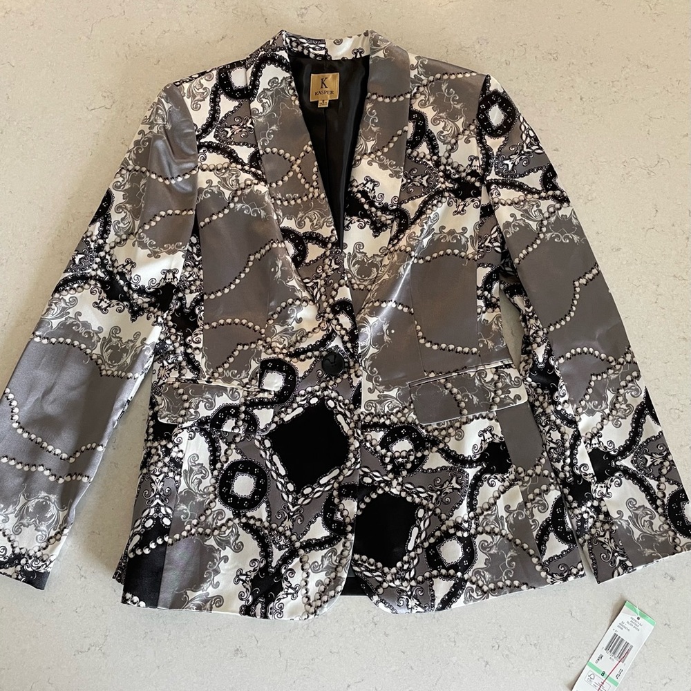 NWT Kasper Satin Blazer Size 8